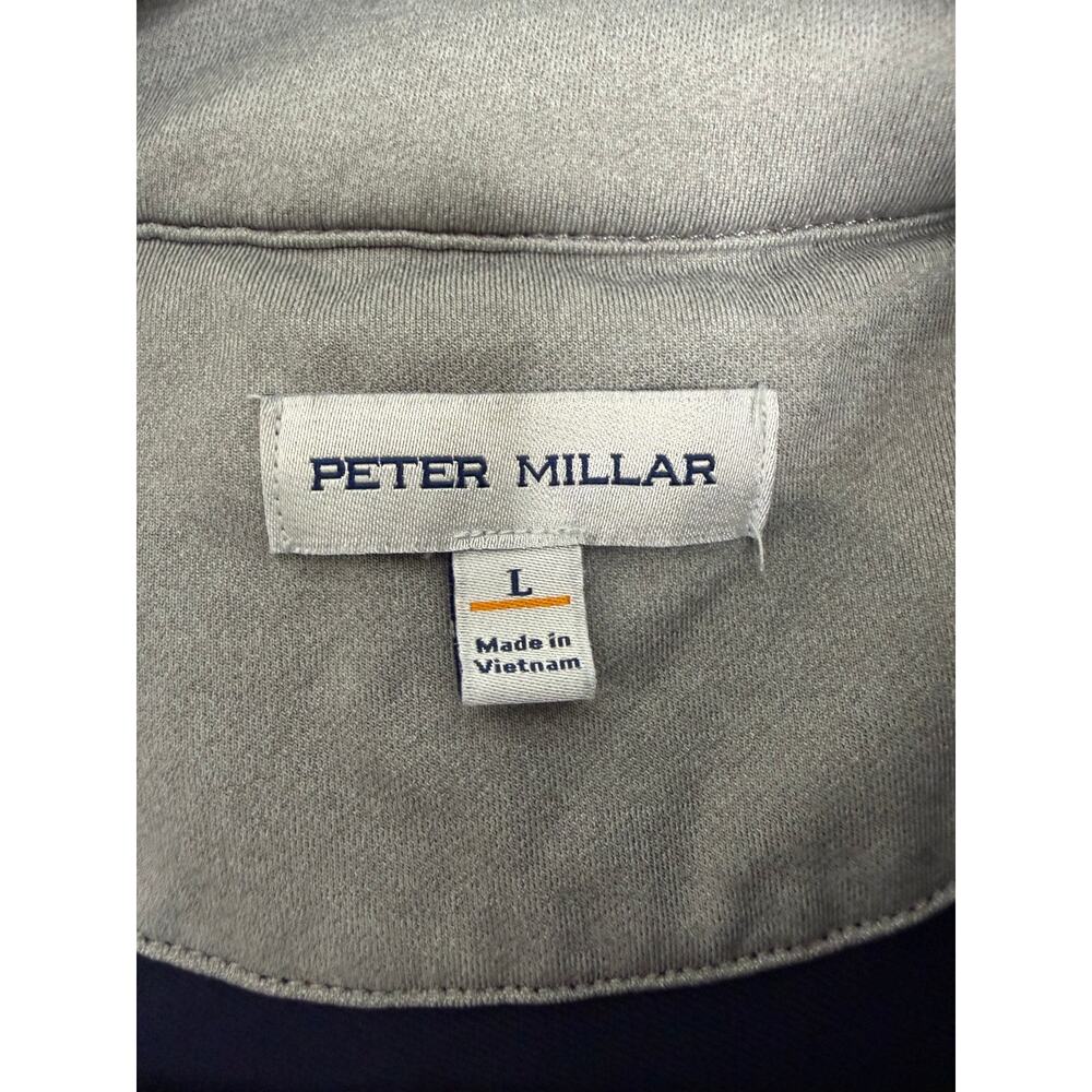 PETER MILLAR Men's Perth Performance Quarter-Zip Navy Blue ME0EK40 (logo) - Picture 2 of 8